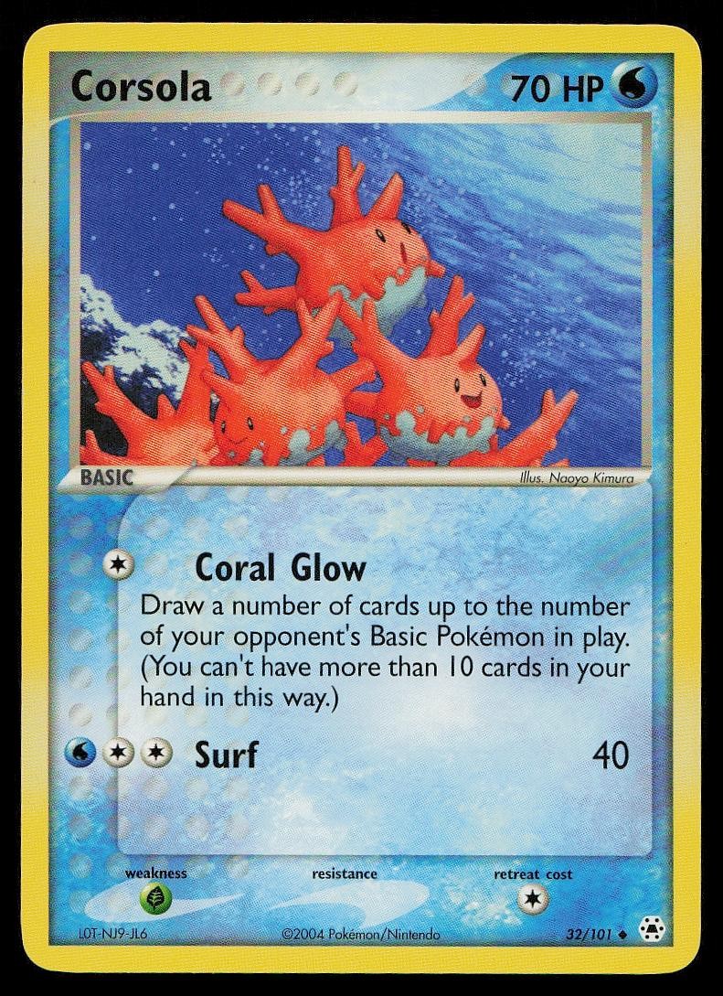 Corsola 32/101 Uncommon Hidden Legends Pokemon Near Mint