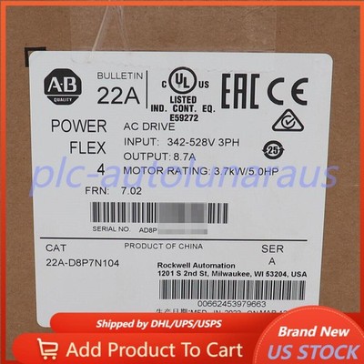 22A-D8P7N104 Allen-Bradley PowerFlex 4 3.7 kW (5 Hp) AC Drive vip