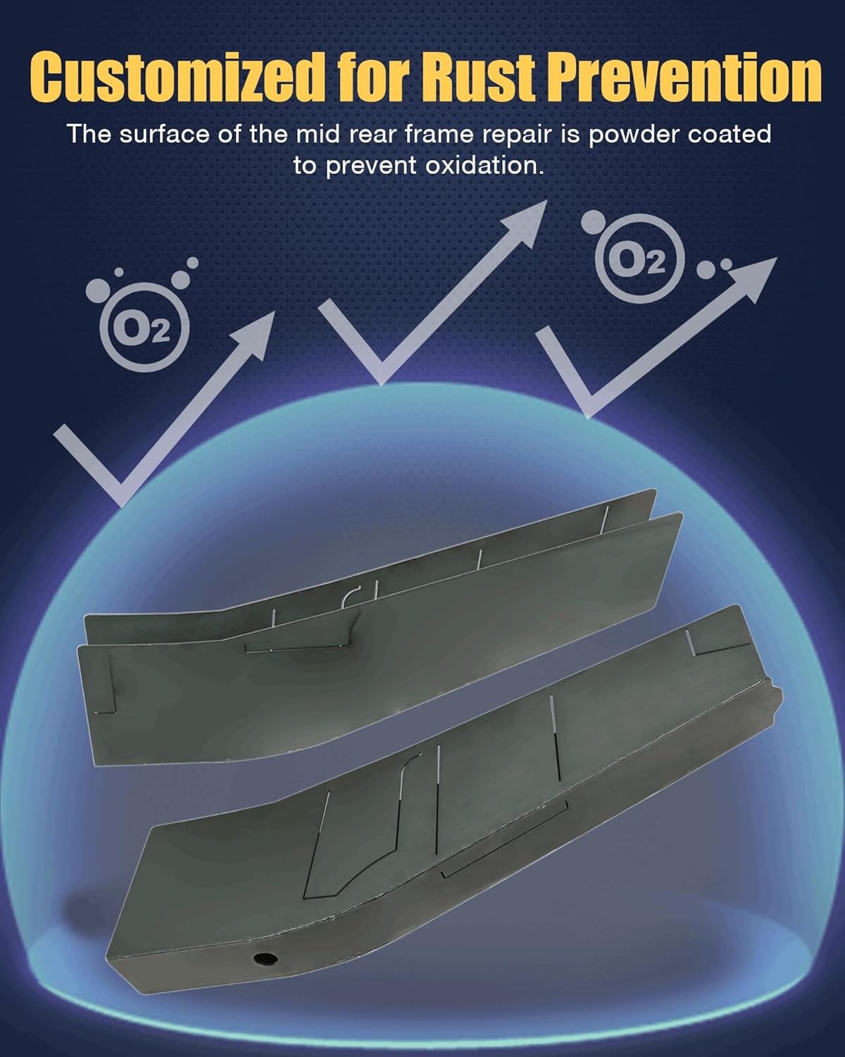 Mid Rear Frame+Rear Fuel Crossmember for 07-14 Silverado/GMC Sierra 1500 Reg Cab