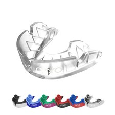 OPRO Silver Level Moldable Mouth Guard Youth (Under 10), Clear/Clear