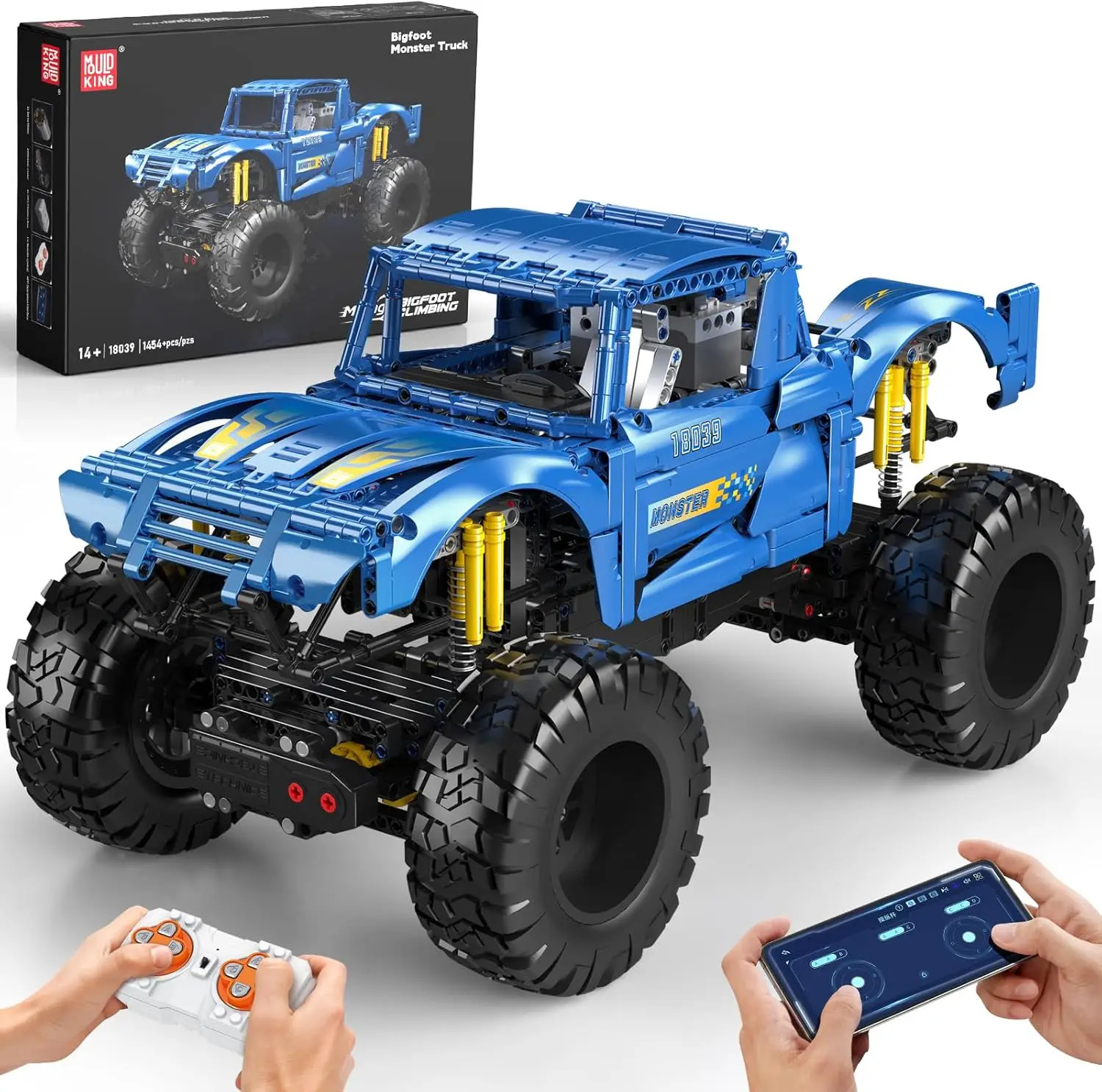Mould King 18039 Bigfoot Monster Truck Remote Control Building Blocks 1454pcs