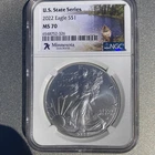 U.S. Mint 2022 American Eagle 1 oz Silver MS 70 NGC Minnesota State Series