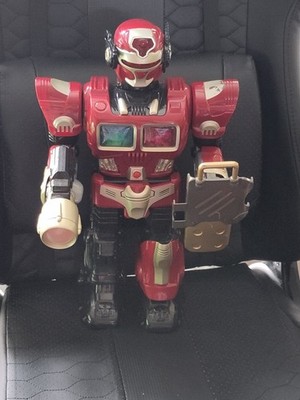 HAP-P-KID 2005 Vintage Roboter Spielzeug Turbo Fighter/ Figur 15'' groß. Lichter, Sounds