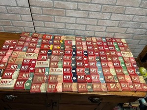 Vintage RIT Tint & Dye Lot 97 Boxes Assortment of Colors Boxes
