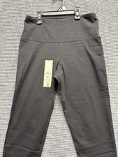 NOBO Better Cotton Black Soot STRETCH Knit CAPRI LEGGING  Size M A0479