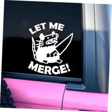 Calcoman&iacute;a de coche con texto en ingl&eacute;s &laquo;Let Me Merge&raquo; para adultos, para