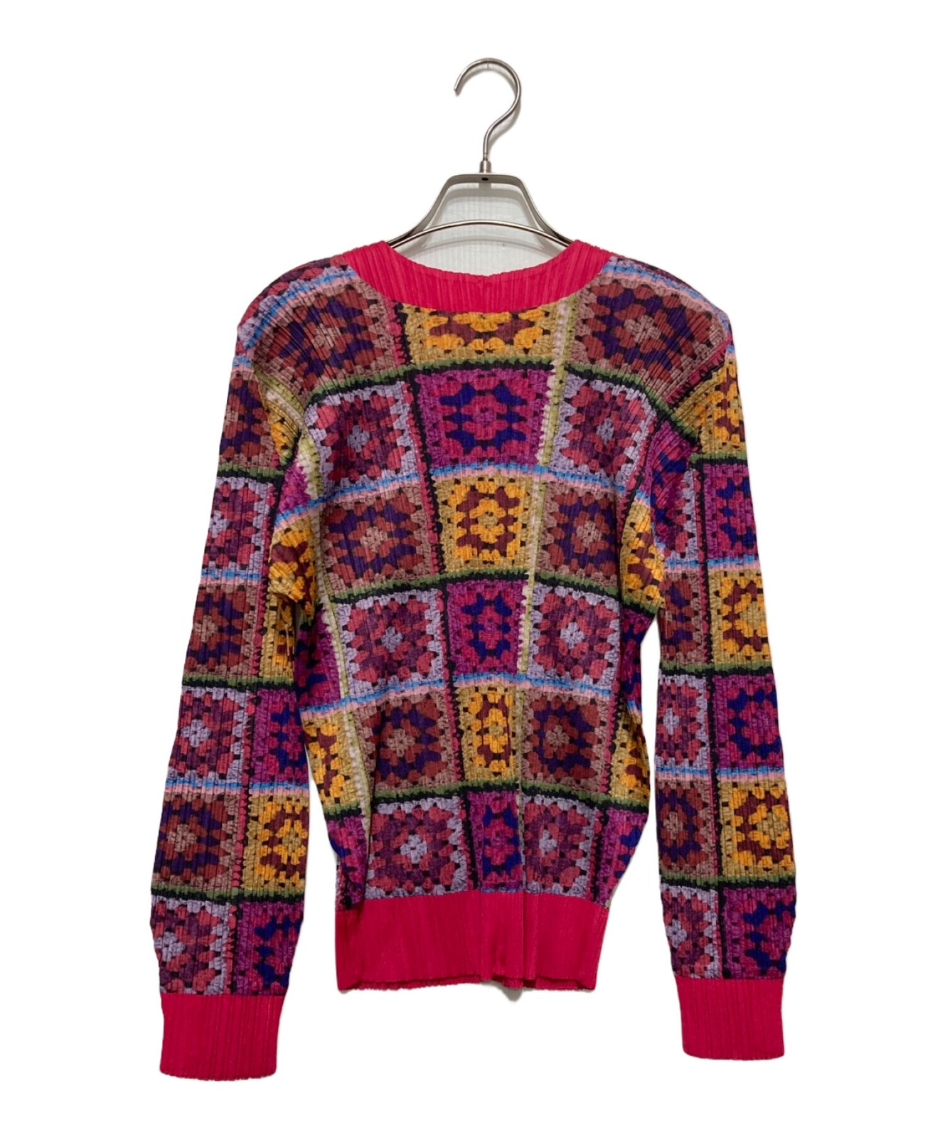 Pleats Please Patchwork Button Cardigan 3 Polyest… - image 6