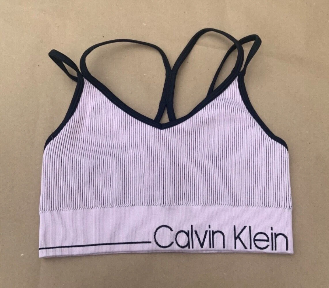 Calvin Klein Pink and Black Sports Bra - Small – The Fashion