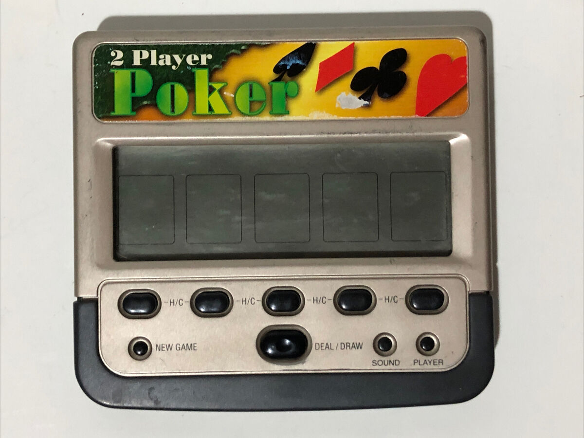 Radio Shack Deluxe 2 Player Handheld Poker Game 60-2670, TESTED