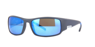 BOLLE KING WRAP AROUND MATTE BLUE SEA POLAR OFFSHORE BLUE SUNGLASSES 12119 NEW
