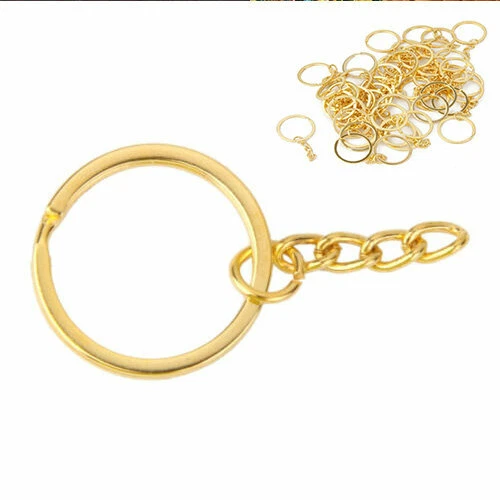 25mm Gold Split Rings,key Ring Chain Leather Key Ring Key Rings