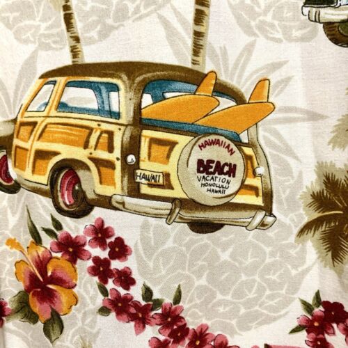 Point Zero Hawaiian Shirt Men's Size L Woody Surfing Beach Wagon Aloha - Picture 8 of 11