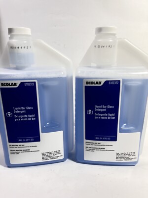 Ecolab Liquid Bar Glass Detergent #6102322 (2 Pack) 64 oz. Industrial Use