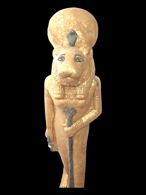 ANCIENT EGYPTIAN ANTIQUITIES STATUE Goddess Sekhmet , Key of Life Pharaonic