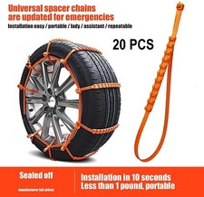 20 Pcs Snow Tire Chain For Car Truck Suv Anti-skid Emergency Winter Driving