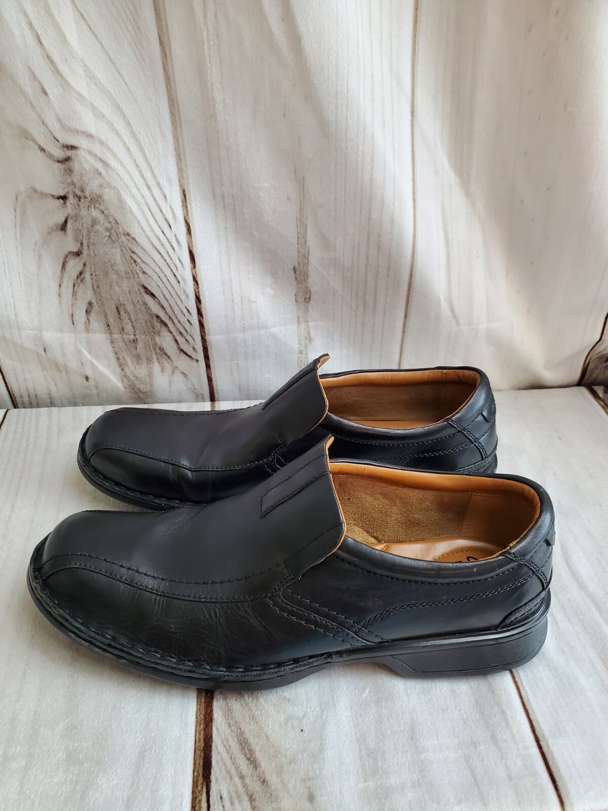 CLARKS MESCALADE STEP LOAFER SHOES MEN'S 13M BLACK LE… Gem