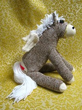 Sock Monkey Pony Pegasus Handmade