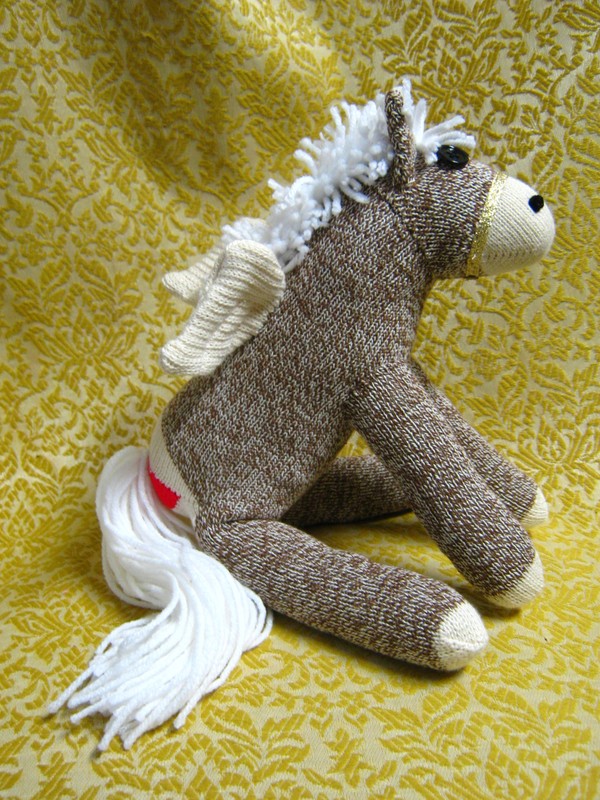 Sock Monkey Pegasus Handmade  