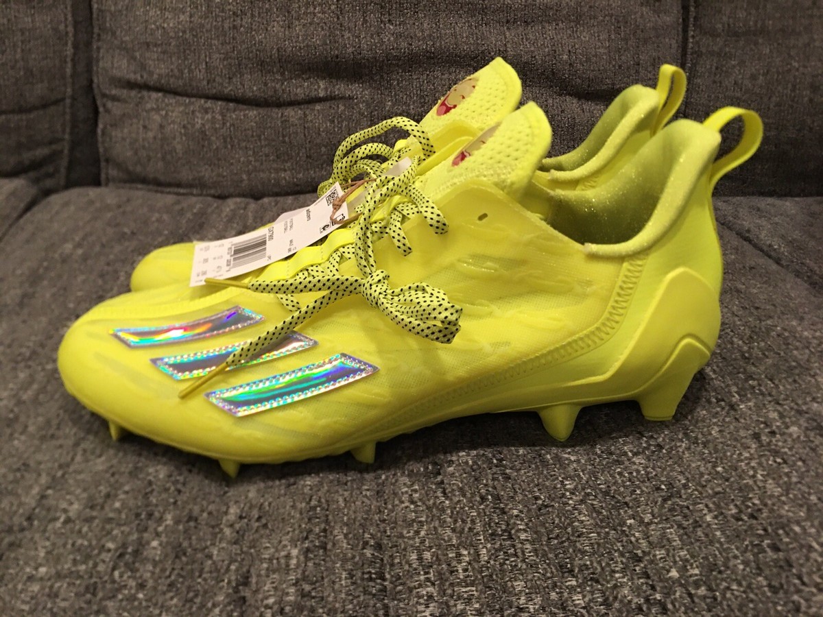 Adidas Adizero Big Mood Emoji Football Cleats Solar Volt Silver