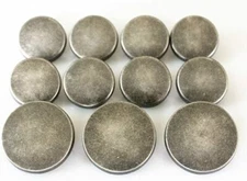 11 Pieces Antiqued Silver Flat Metal Blazer Button Set Suits Coat Jacket