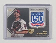 2019 Topps Series 1 MAX SCHERZER 150th Anniversary Commemorative Patch #'d /150
