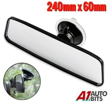 Rear View Mirror Glass Suction Cup Learner Driver Stick On 240mm 24cm Interior