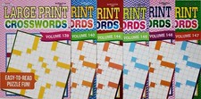 6 New Kappa Puzzles Large Print Crosswords Books Vol# 139-147 Hobby Games Search
