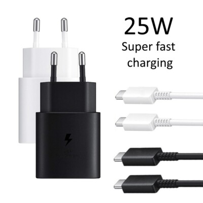 Schnell Ladegerät für original Samsung Galaxy S21 S23 Ultra 25W USB C Ladekabel