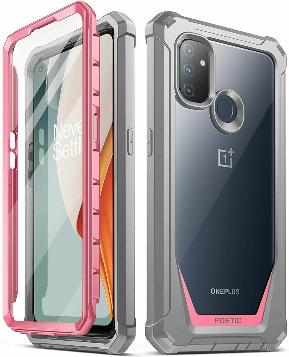 OnePlus Nord N100 Case Poetic [Dual Layer] Shockproof Hybrid Cover Pink