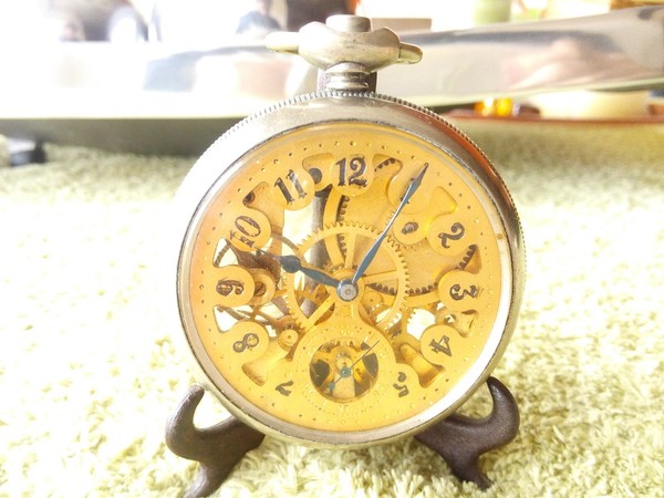 RARE SKELETON NEW ENGLAND WATCH COMPANY N. E. W. Co POCKET WATCH RELOJ BOLSILLO