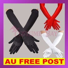 1920s Flapper Gatsby Long Satin Gloves Wedding Bridal Party Accessories Costume