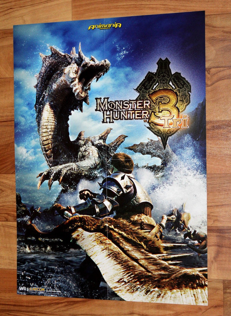 Monster Hunter Tri 3 Rune Factory Frontier Promo Poster 56x40cm