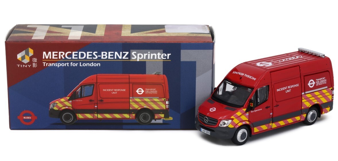 TINY CITY MERCEDES-BENZ SPRINTER TRANSPORT FOR LONDON 1-76 SCALE ATCUK64006
