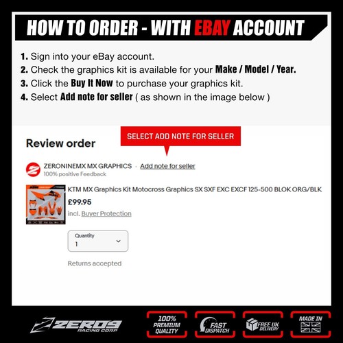 KTM MOTOCROSS GRAPHICS, CUSTOM MX GRAPHICS KIT , SX SXF EXC EXCF RAID BLU/YEL-F - Picture 4 of 12
