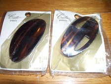 Tortoise Shell Barrette Vintage Plastic U Choose NOT a LOT New Old Stock