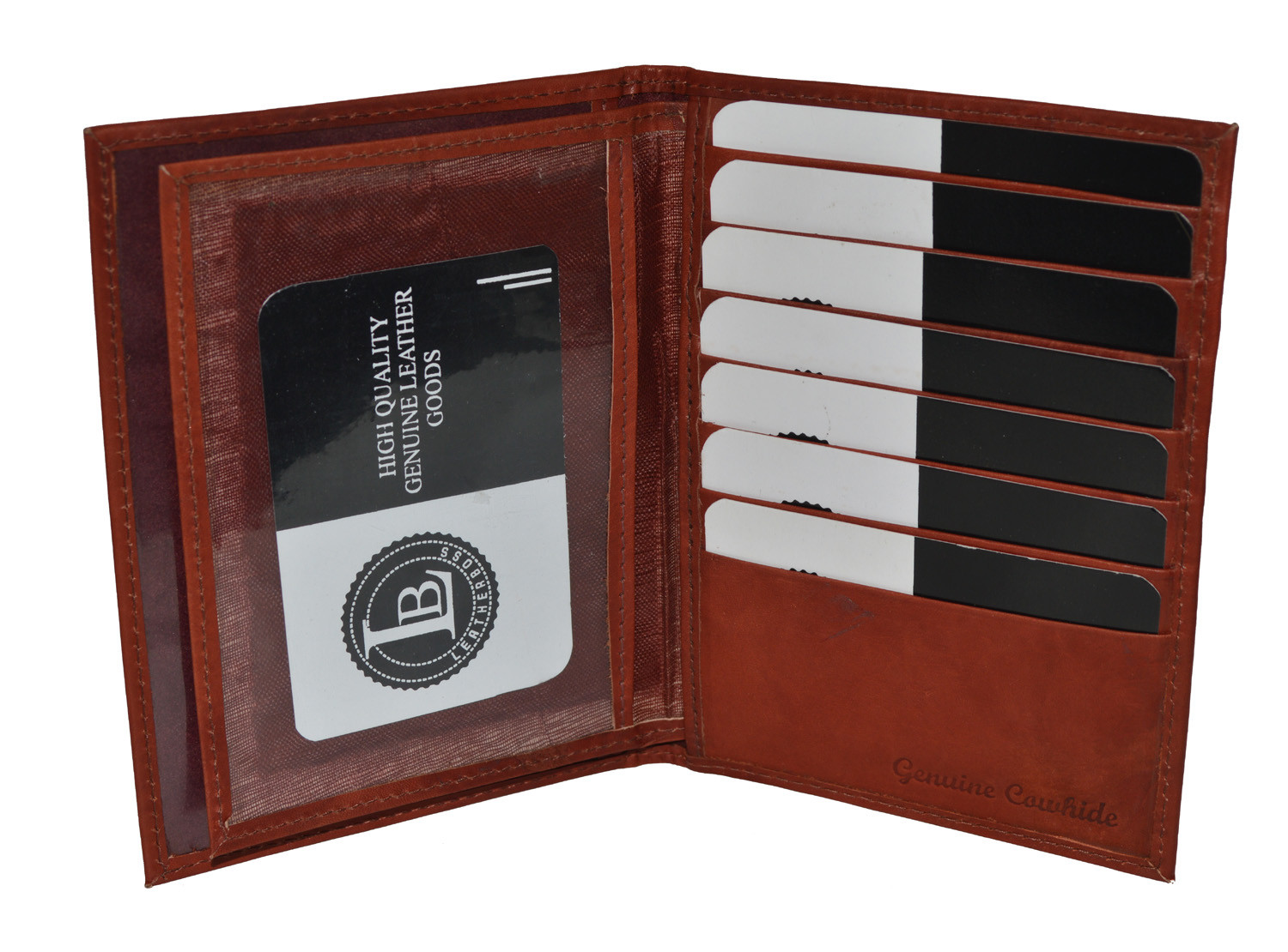 PASSPORT HOLDER NEW BROWN WITH 7 CARD SLOTS GENUINE LEATHER eBay