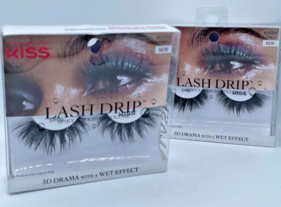 KISS Lash Drip False Eyelashes Spiky X Boosted Volume Unique Look Hydrated Effec