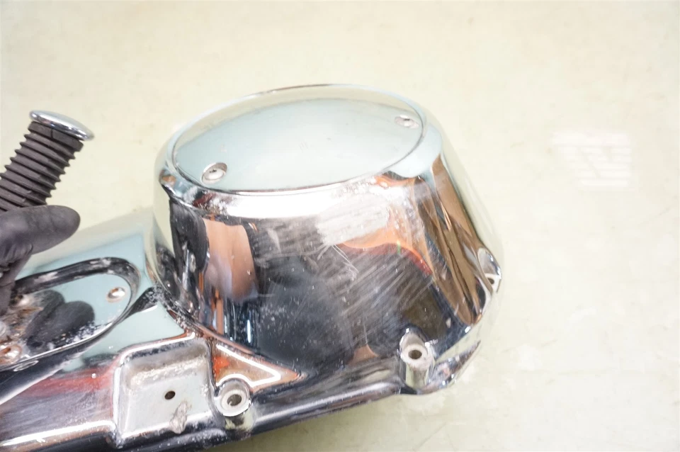 Harley 1982-85 Super Glide Electric Start FXE CHROME OEM Outer Primary *TZ2 - Imagem 3 de 4