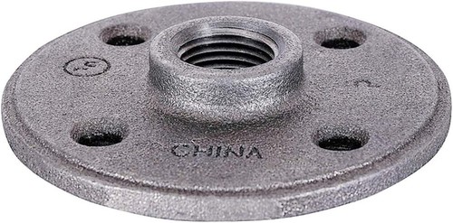 1/4" Galvanized Malleable Iron Floor Flange with Four Holes