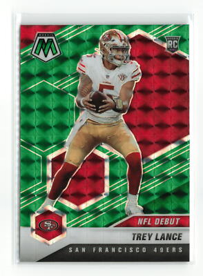 TREY LANCE #244 2021 PANINI MOSAIC 49ERS RC GREEN
