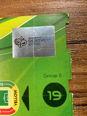 FIFA World Cup 2006 Germany Ticket - Match #19 England Trinidad