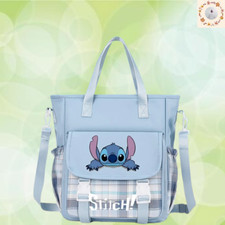 Sac bleu clair Disney Stitch pour les trajets quotidiens, l'école et les vaca...