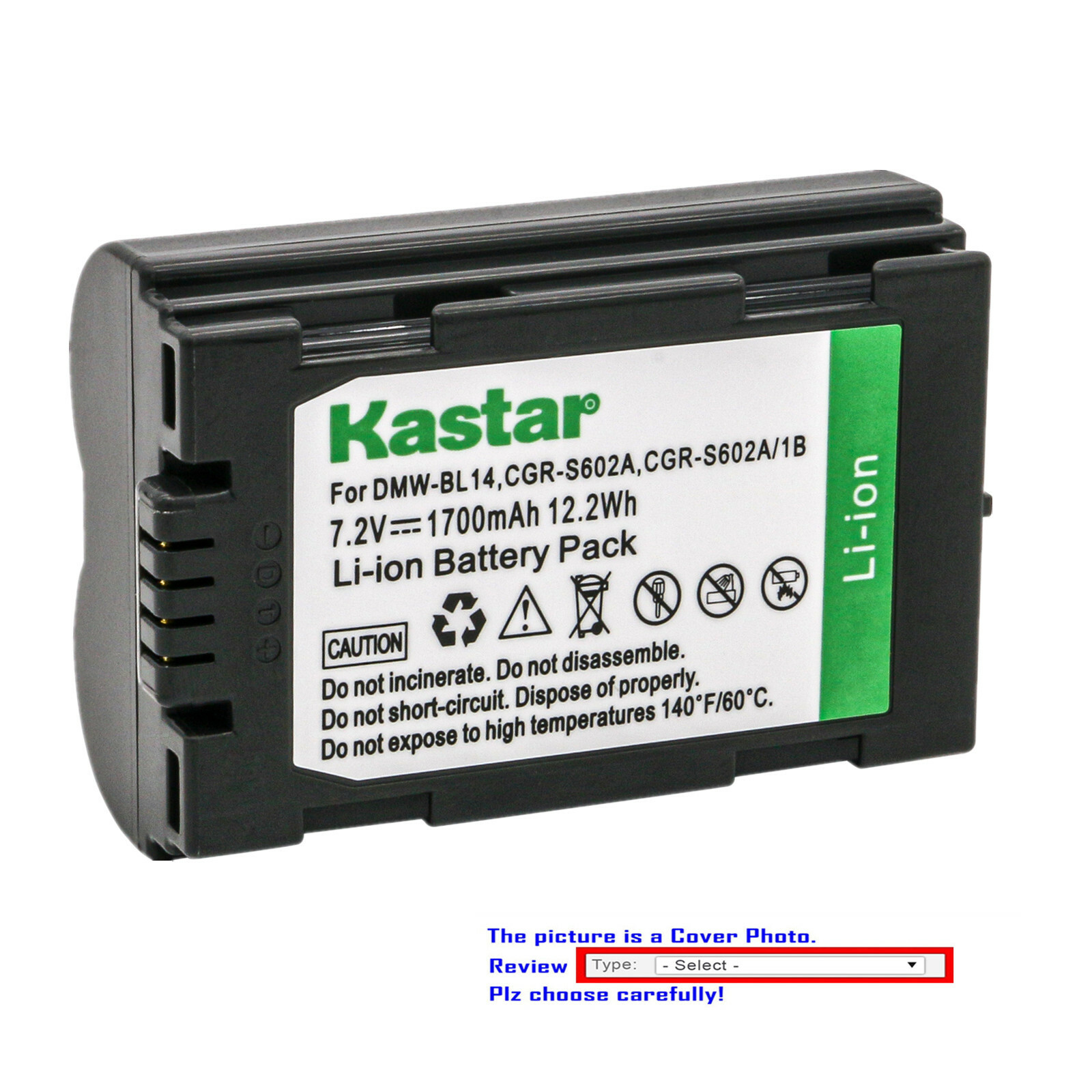 Kastar Battery Replacement for Panasonic Lumix DMC-LC1, Lumix DMC-LC1B Camera