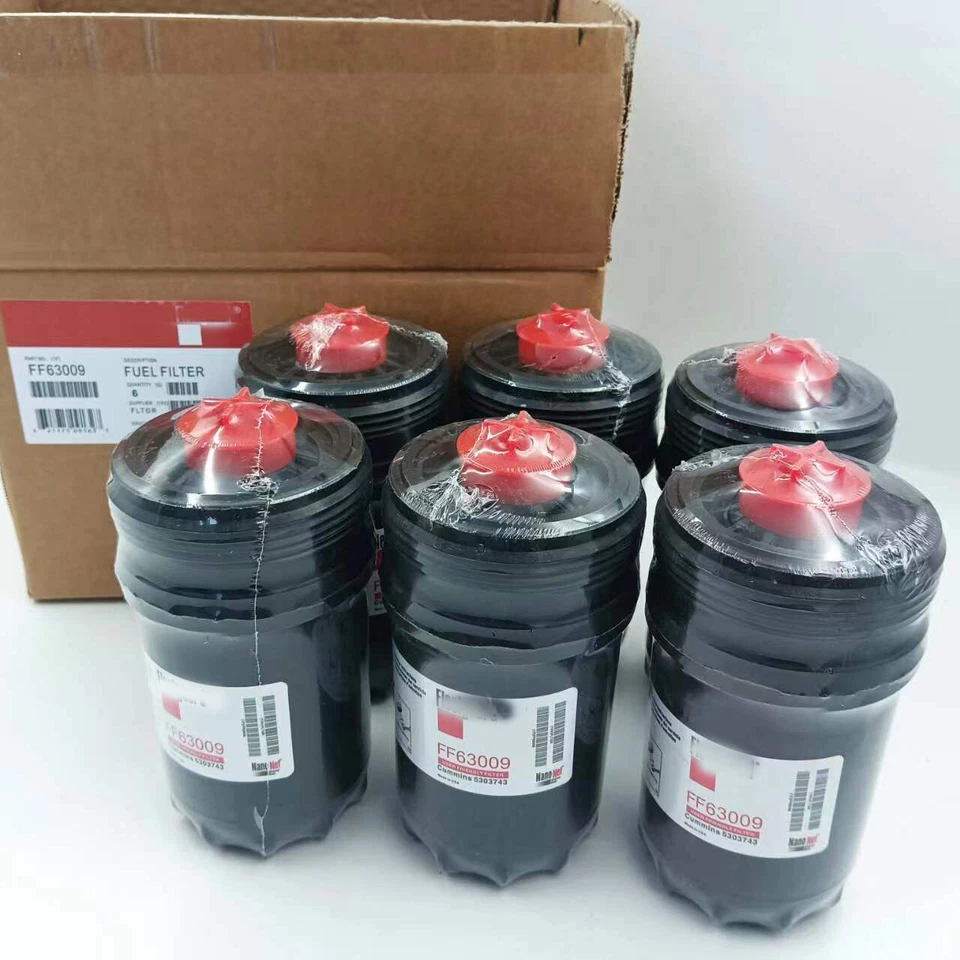 6X FF63009 Fuel Filter Fleetguard Replaces Cummins Engine Part 5303743 FF63054NN Foto 2 de 4