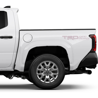 TRD Off Road Racing Development Vinyl Decals for Trucks (Silver)