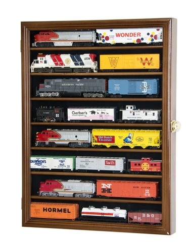 Kleine HO Scale Eisenbahn Modelleisenbahnen Lokomotive Motor Vitrine Vitrine - Schlösser - Bild 18 von 19