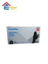 TouchFlex Disposable Nitrile Gloves Large Size 4.5 Mil Powder Free (100 Count)