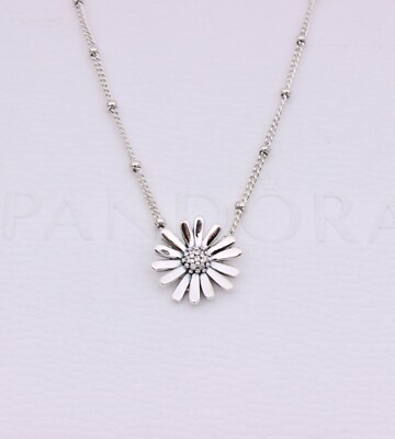Hotelkalingaashok Pandora PavÃ© Daisy Flower Collier Necklace New