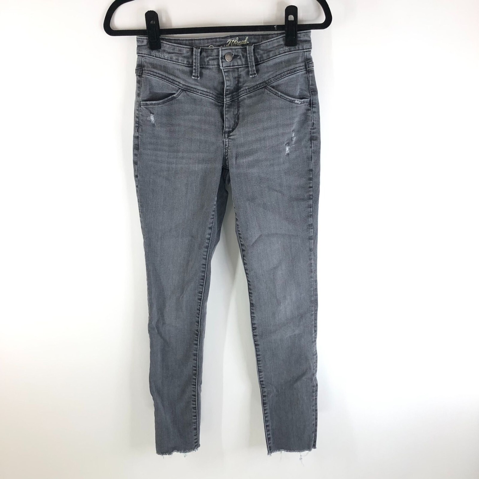 Universal Thread Gray Cotton Blend High-Rise Skin… - image 1