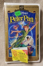Peter Pan 45th Anniversary Limited Edition VHS Video Tape Walt Disney New Sealed